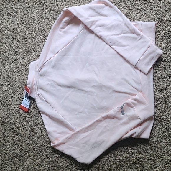 Puma Ladies' Half Zip Kangaroo Pocket Pullover, Rosewater Medium - NEW - Picture 8 of 9